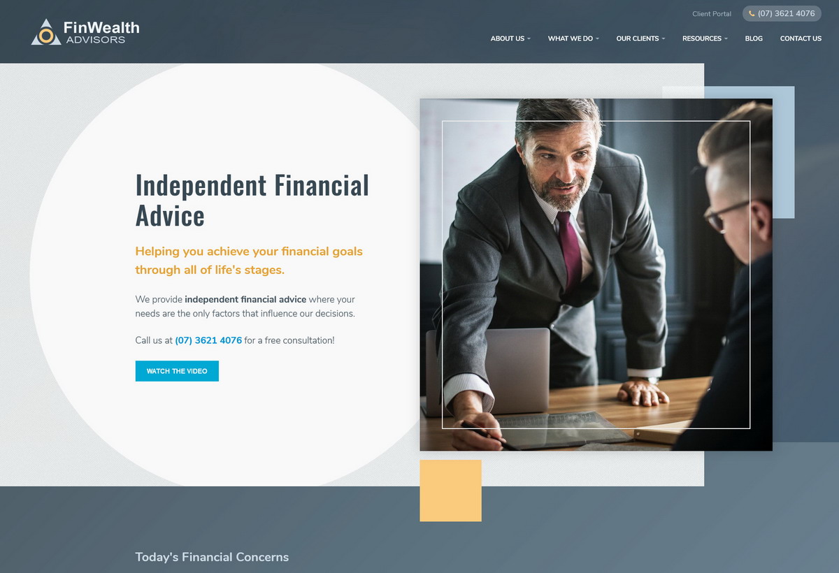 Finwealth - desktop preview